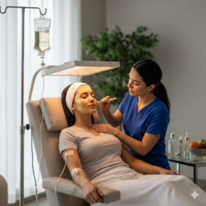 IV INFUSION + SUPER GLOW FACIAL